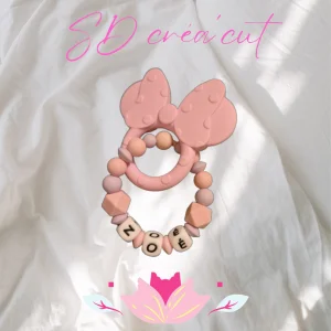 Anneau de Dentition en Silicone Minnie Rose