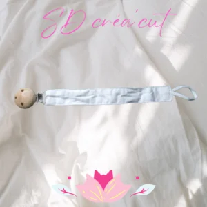 Attache Tétine en Tissu Beige