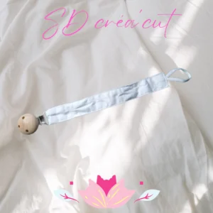 Attache Tétine en Tissu Beige