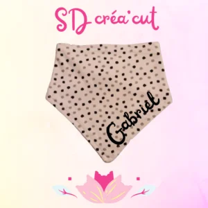 Bavoirs Bandana Blanc Tacheté