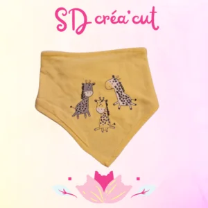 Bavoir Bandana Girafe Jaune