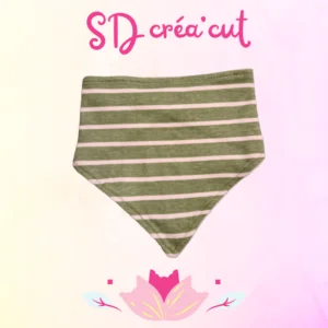 Bavoirs Bandana Vert Rayé