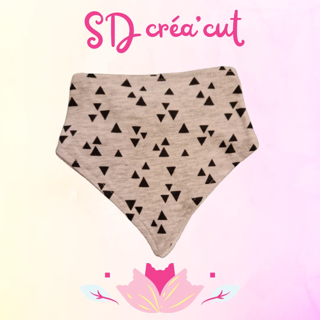 Bavoirs Bandana Gris Triangle