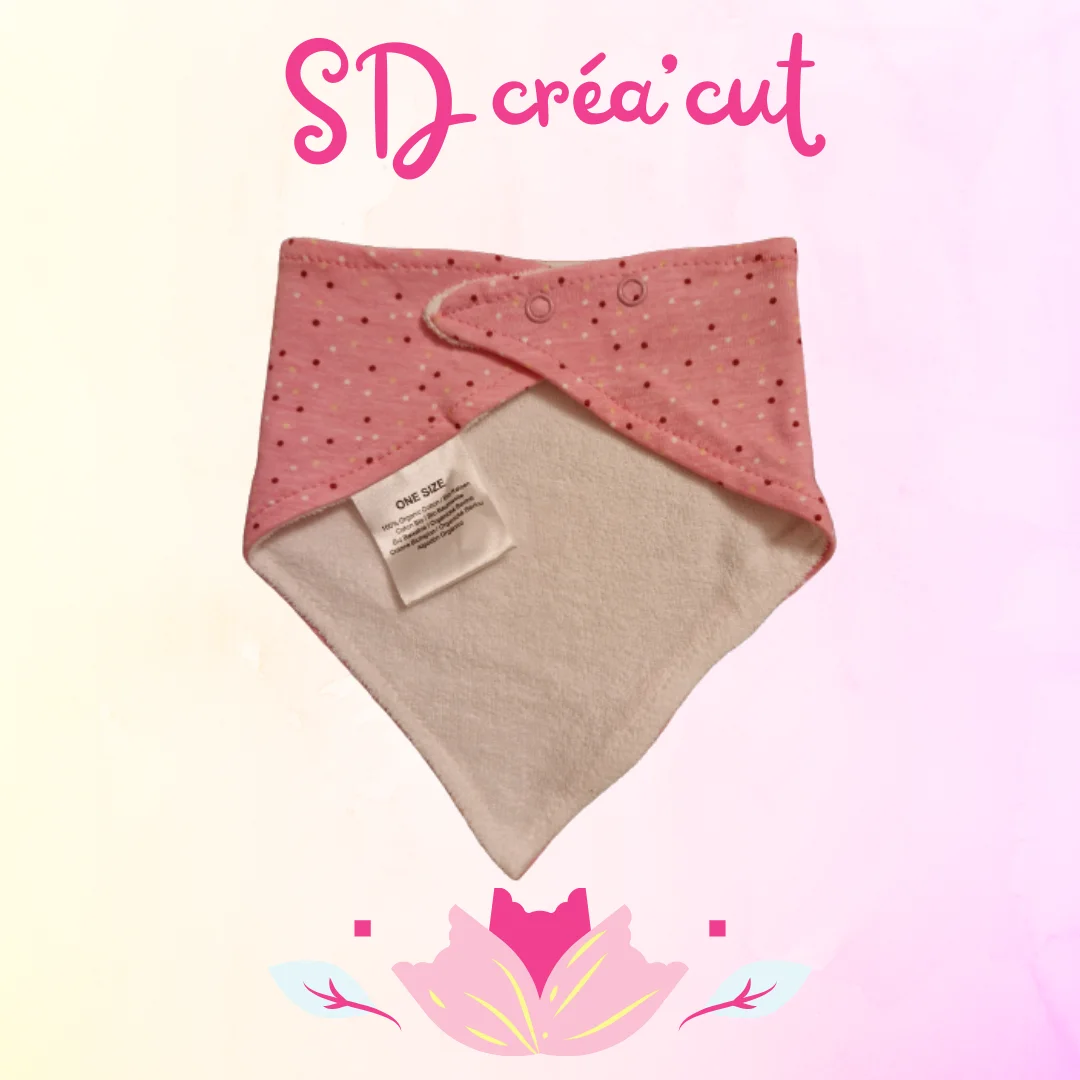Bavoirs Bandana Rose à Pois