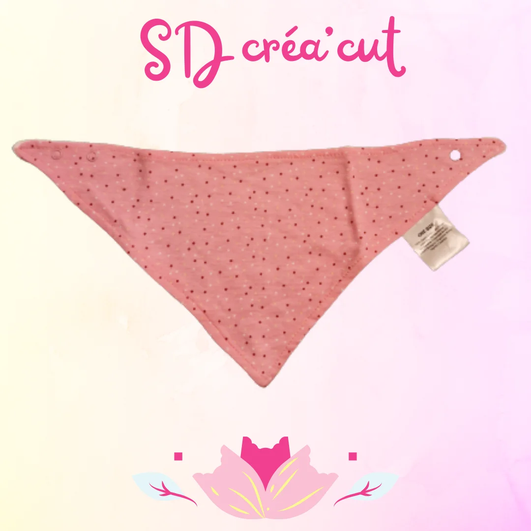 Bavoirs Bandana Rose à Pois