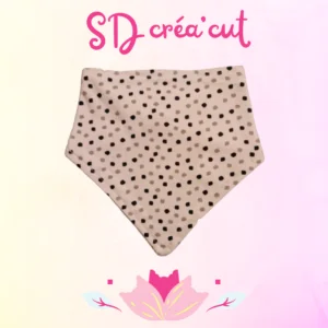 Bavoirs Bandana Blanc Tacheté