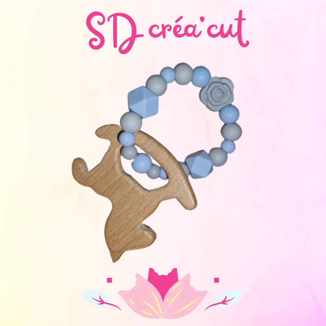 Anneau de Dentition Cheval Bleu