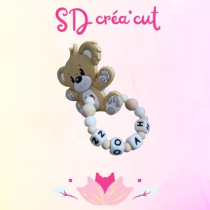 Anneau de Dentition en Silicone Ourson Beige
