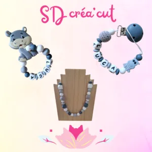 Coffret Trio Hippopotame Gris